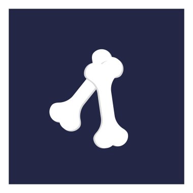 Köpek Kemiği, illüstrasyon, beyaz arkaplanda vektör.