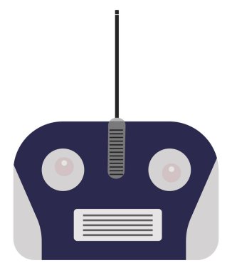 Drone denetleyici, illüstrasyon, beyaz arkaplan üzerindeki vektör.