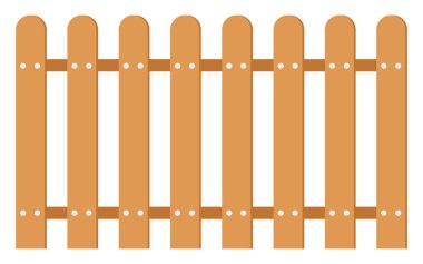 Tahta çit, illüstrasyon, beyaz arkaplanda vektör.