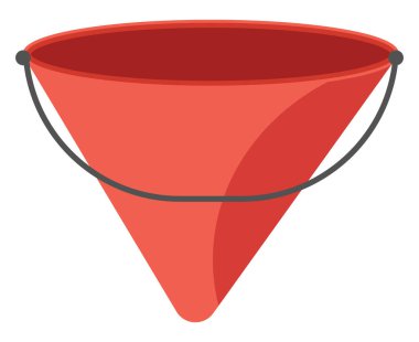 Ateş kovası, illüstrasyon, beyaz arkaplan vektörü.