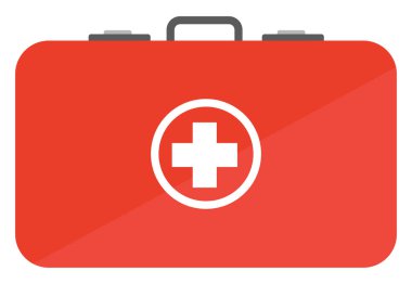 İlk yardım, illüstrasyon, beyaz arkaplan üzerindeki vektör.