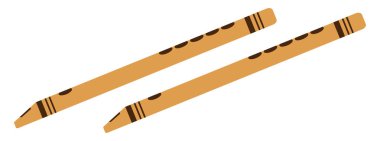 Tahta flüt, illüt, beyaz arkaplan vektörü.