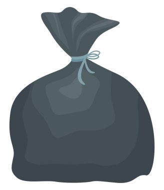 Çöp torbası, illüstrasyon, beyaz arkaplan vektörü.