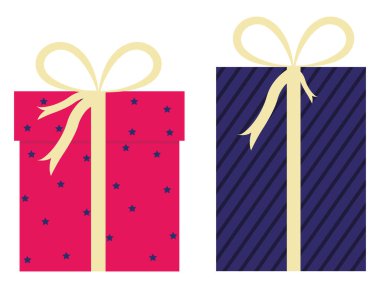 Giftbox, illüstrasyon, beyaz arkaplan üzerindeki vektör.