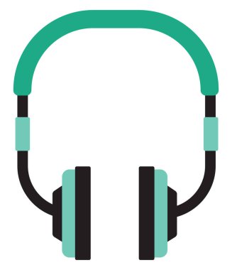 Kulaklık, illüstrasyon, beyaz arkaplan vektörü.