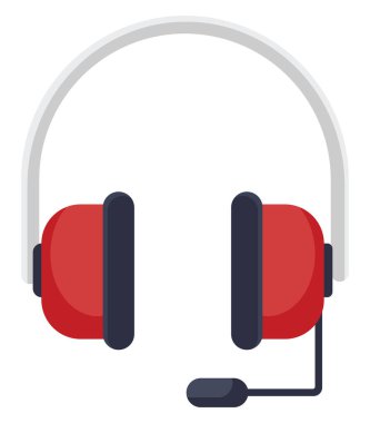 Oyun kulaklığı, illüstrasyon, beyaz arkaplan üzerindeki vektör.