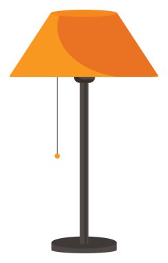 Turuncu ayakta duran lamba, illüstrasyon, beyaz arkaplanda vektör.