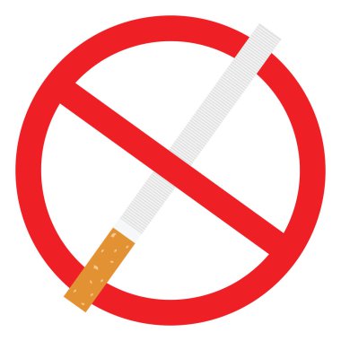 Sigara, illüstrasyon, beyaz arkaplanda vektör yok.