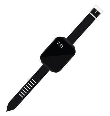 Akıllı saat, illüstrasyon, beyaz arkaplan üzerindeki vektör.