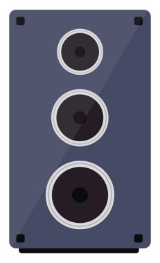 Mavi hoparlörler, illüstrasyon, beyaz arkaplan üzerindeki vektör.