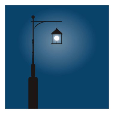 Sokak lambası, illüstrasyon, beyaz arkaplan üzerindeki vektör.