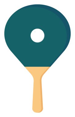 Masa tenisi raketi, illüstrasyon, beyaz arkaplanda vektör.