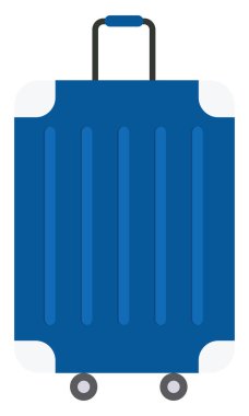 Mavi tramvay çantası, illüstrasyon, beyaz arkaplanda vektör.