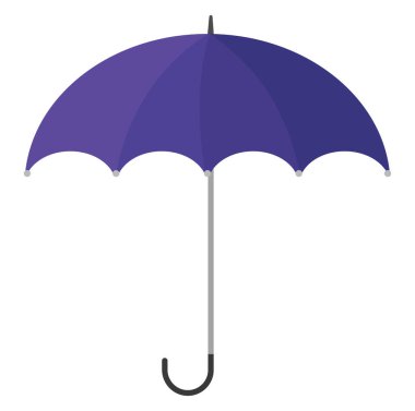 Mor şemsiye, illüstrasyon, beyaz arkaplanda vektör.