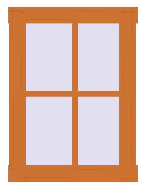 Turuncu pencere, illüstrasyon, beyaz arkaplan üzerindeki vektör.