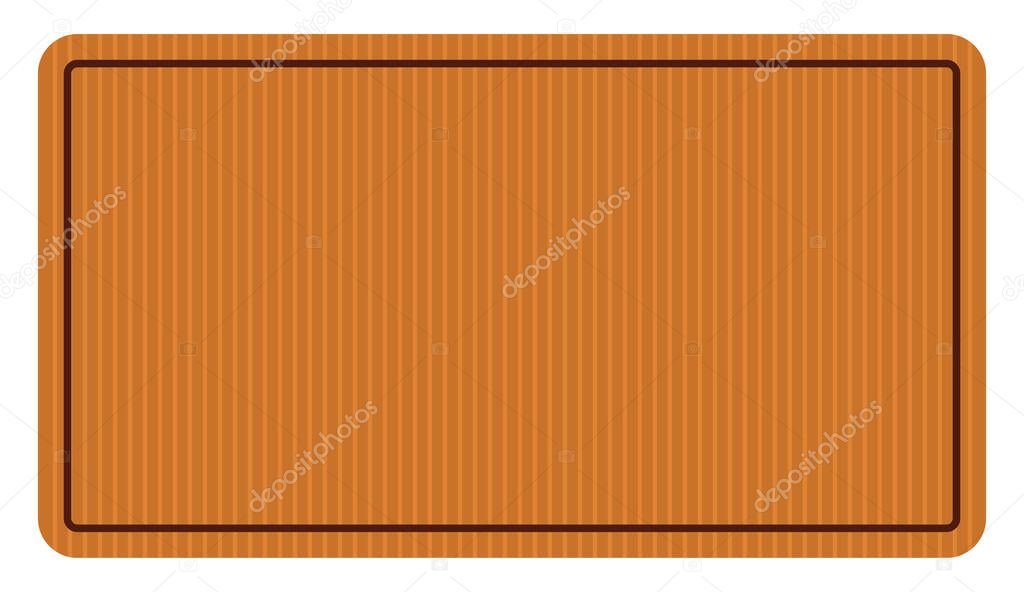 Brown doormat, illustration, vector on white background.