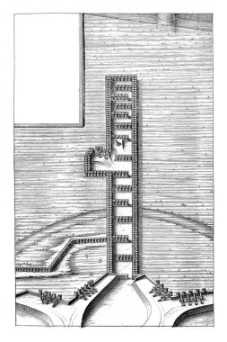 Frederik Hendrik 'in yönetimi altındaki eyalet ordusunun kuşatması sırasında eski oymacılığın yeni uzantısı..