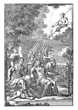 Çaresiz Eylemcilerin Ayna Aynası, 1720, eski gravür..