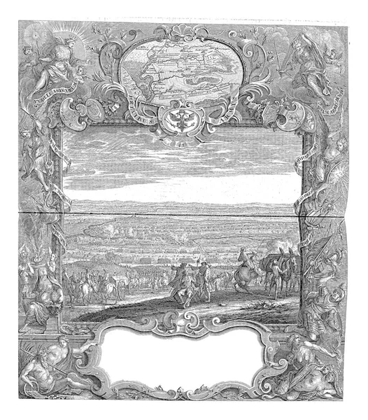 Bitva Hochstadtu 1704 Archivní Rytina — Stock fotografie