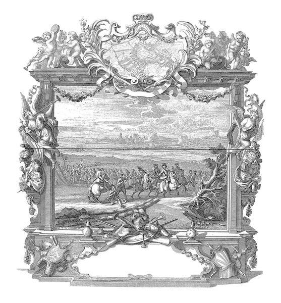 Capture Menen 1706 Vintage Engraving — Stock Photo, Image