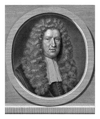 Portrait of Abraham Johannes Kuffeler with white bands.