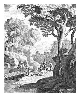 Part of the crew of the VOC ship Terschelling tries to get to the mainland with a raft but eventually returns to the island. Around the campfire, the men discuss what to do next.