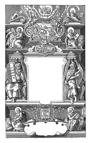 Architectural Wall Various Biblical Scenes Jaspar Isaac 1631 — Stockfoto