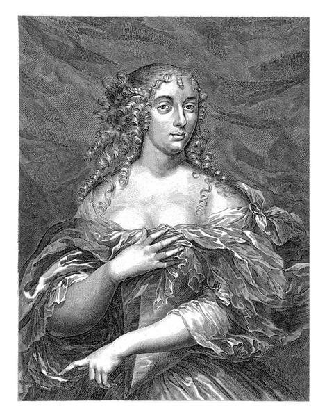 Portrait Louise Francoise Baume Blanc Valliere Mistress Louis Xiv — Stockfoto