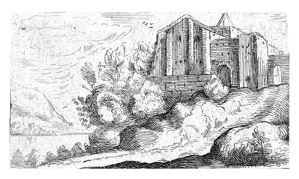 Будівлі Скелі Біля Річки Анонімні 1600 1699 — стокове фото