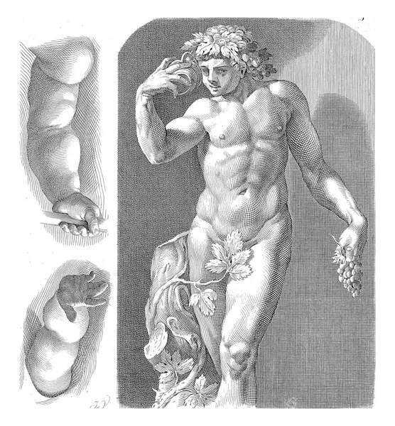 Study Sheet Bacchus Statue Two Arms Left — Stock Photo, Image