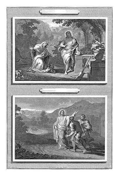 Two Post Resurrection Appearances Christ Upstairs Appears Mary Magdalene Who Stock Image