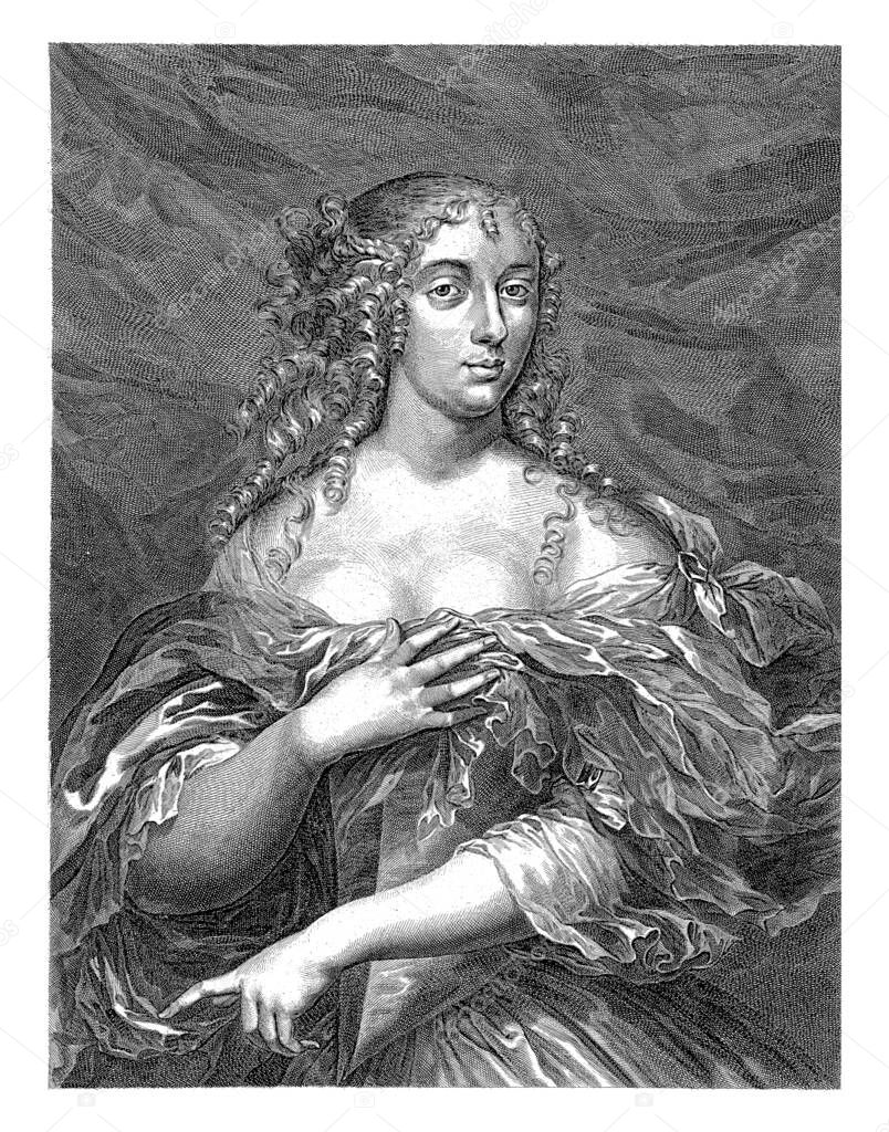 Portrait of Louise Francoise de La Baume Le Blanc de la Valliere, mistress of Louis XIV.