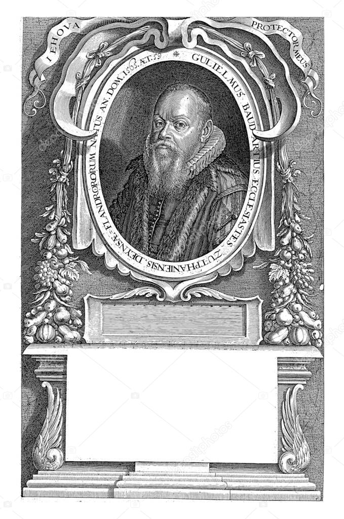 Portrait of the theologian and historian Willem Baudartius at the age of 59.