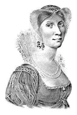 Portrait of Wilhelmina. In the bottom margin her name and title.