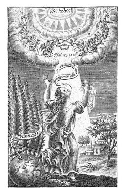 A woman is taken to heaven after she has rejected worldly authority. The choir of angels is seated in heaven, welcoming her with a laurel wreath.