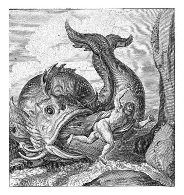 Jonah is spit out by the whale and thrown to shore.