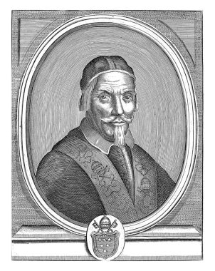 Portrait of Pope Clement X, Peter van Voorde, 1670 - 1671