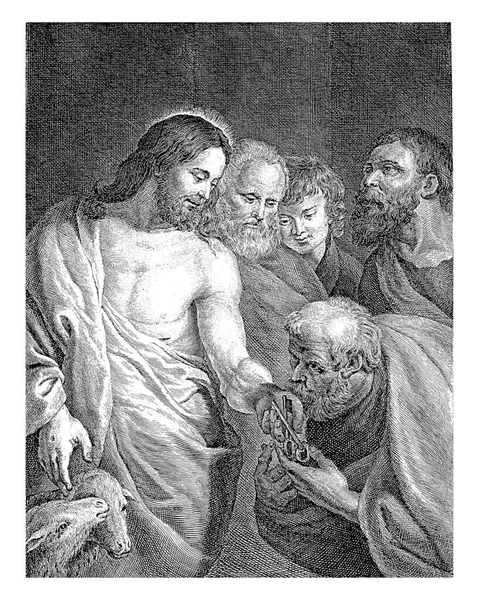 Peter Receives Keys Christ Joseph Hunin Peter Paul Rubens — Stockfoto
