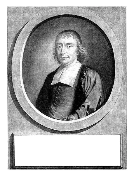 Portrait Preacher Cornelius Van Aken Jeremias Van Schaak Monogrammist Inventor — Foto Stock