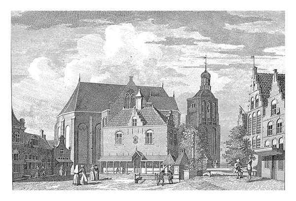 View Church Market Square Workum Market Stables Church — Zdjęcie stockowe