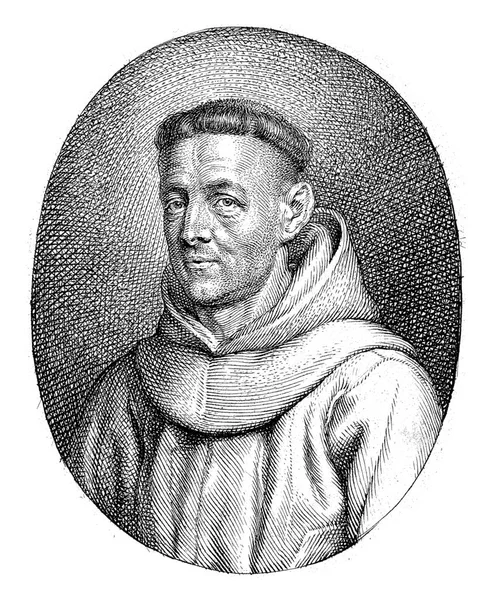 Portrait Bust Oval Left Friar Minor Benedictus Sardegna Dressed Robe — Stock fotografie