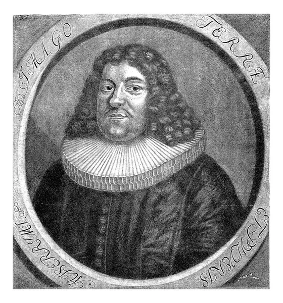 Portrait Johann Winckler Minister Hamburg Professor Oriental Languages Margin Name — Zdjęcie stockowe