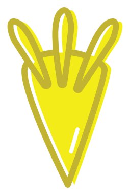 Sarı havuç, simge illüstrasyonu, beyaz arkaplanda vektör