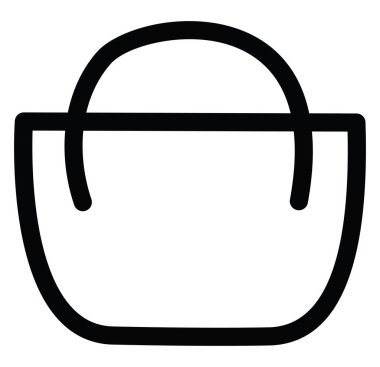 Kadın çantası, simge illüstrasyonu, beyaz arkaplanda vektör