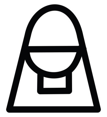 Dekoratif el çantası, simge illüstrasyonu, beyaz arkaplan üzerindeki vektör