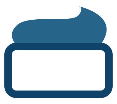 Saç kremi, simge illüstrasyonu, beyaz arkaplanda vektör