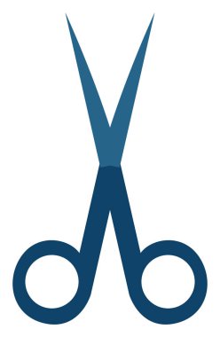 Saç makası, simge illüstrasyonu, beyaz arkaplan üzerindeki vektör