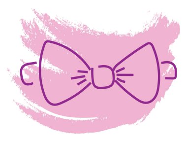 Takım elbise yayı, simge illüstrasyonu, beyaz arkaplanda vektör