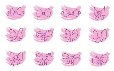 Yay türleri, simge illüstrasyonu, beyaz arkaplan üzerindeki vektör