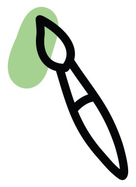 Rigger boya fırçası, simge illüstrasyonu, beyaz arkaplanda vektör